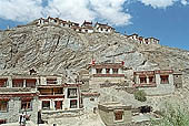 Ladakh - Lamayuru Gompa built on a mountain spur